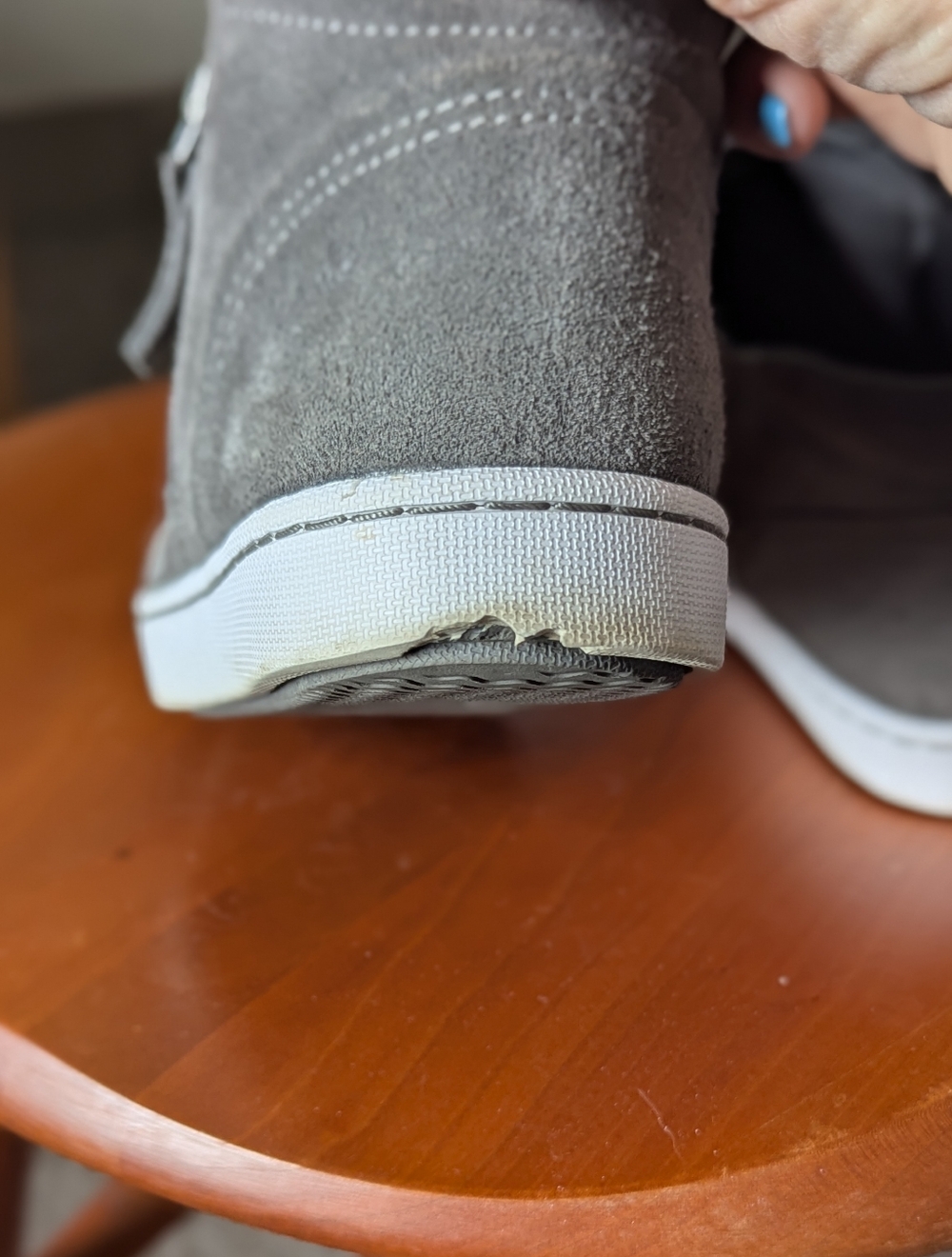 Clarks Grey Suede Slip-On Sneaker Booties - Picture 5 of 7